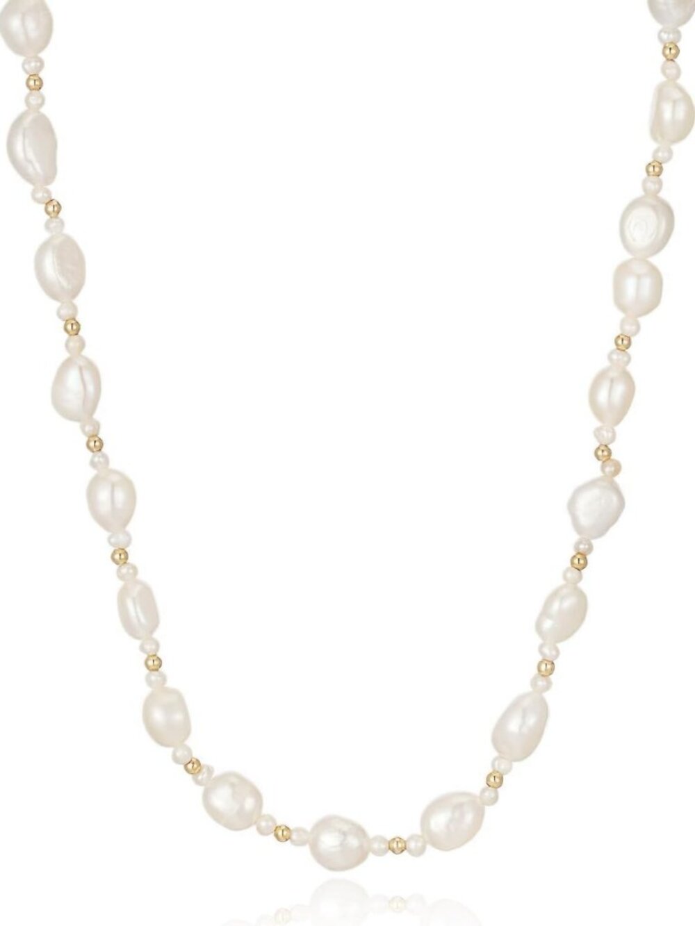 Freshwater Baroque Pearl Choker Necklace - 18K Gold Plated Dainty Jewelry Gift